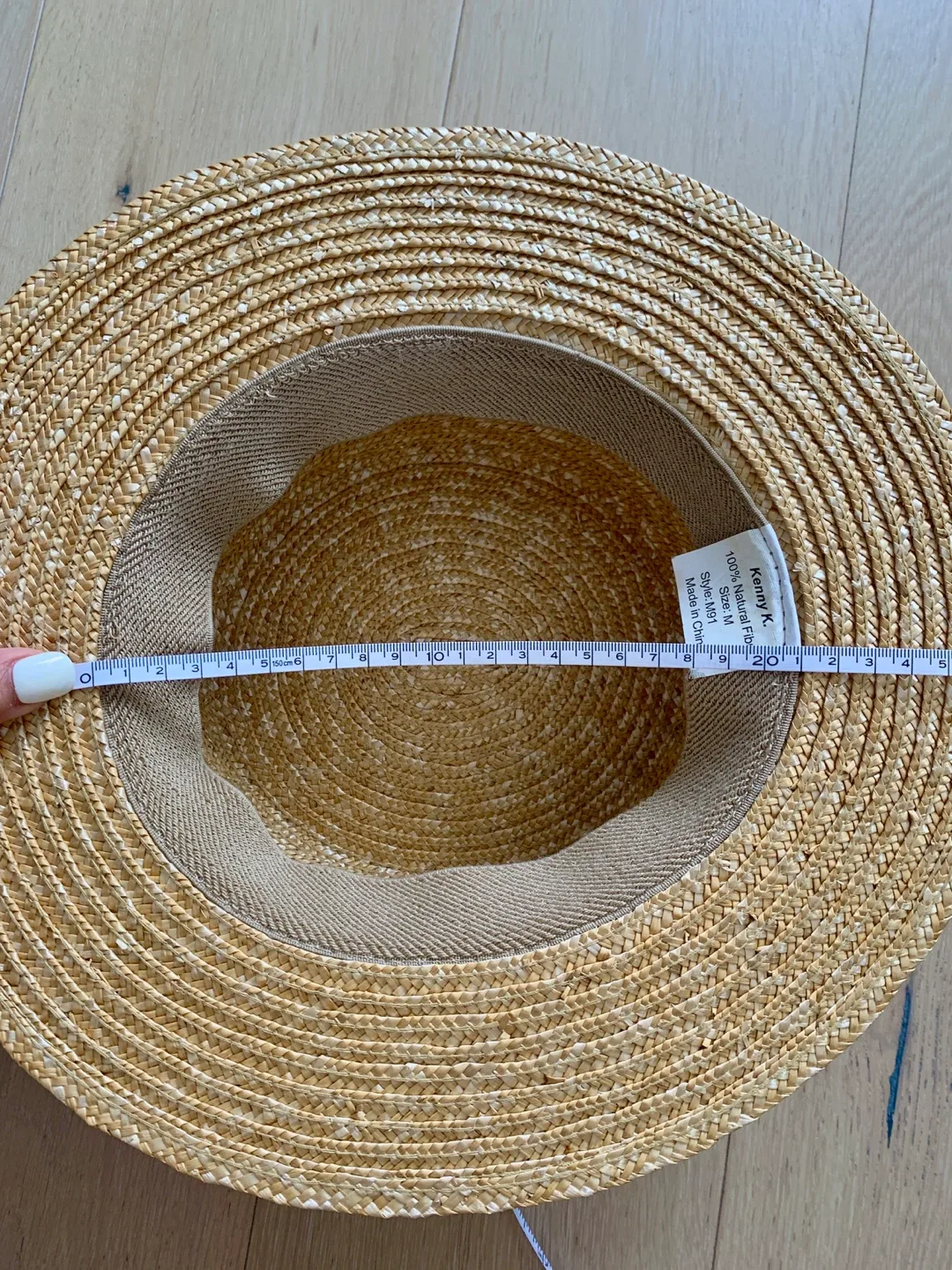 Kenny K. Straw Boater Hat - Size M image indicator(4)