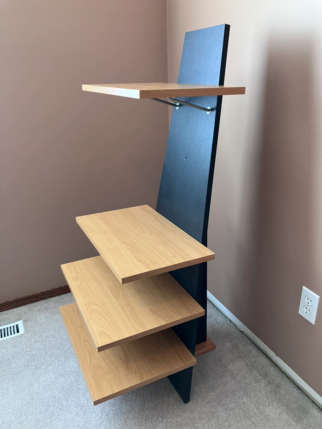 Shelf Unit - Wood & Black - photo 2