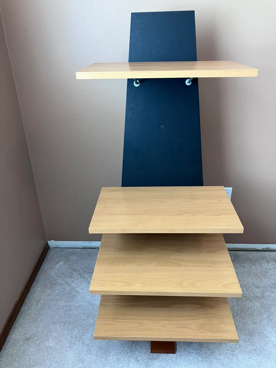 Shelf Unit - Wood & Black thumbnail