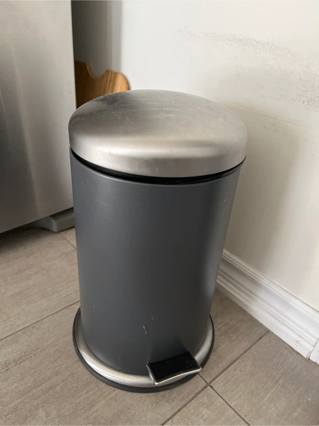 IKEA Grey Step-On Trash Can