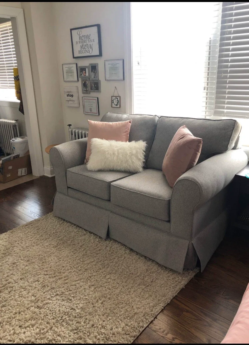 Gray Loveseat Sofa
