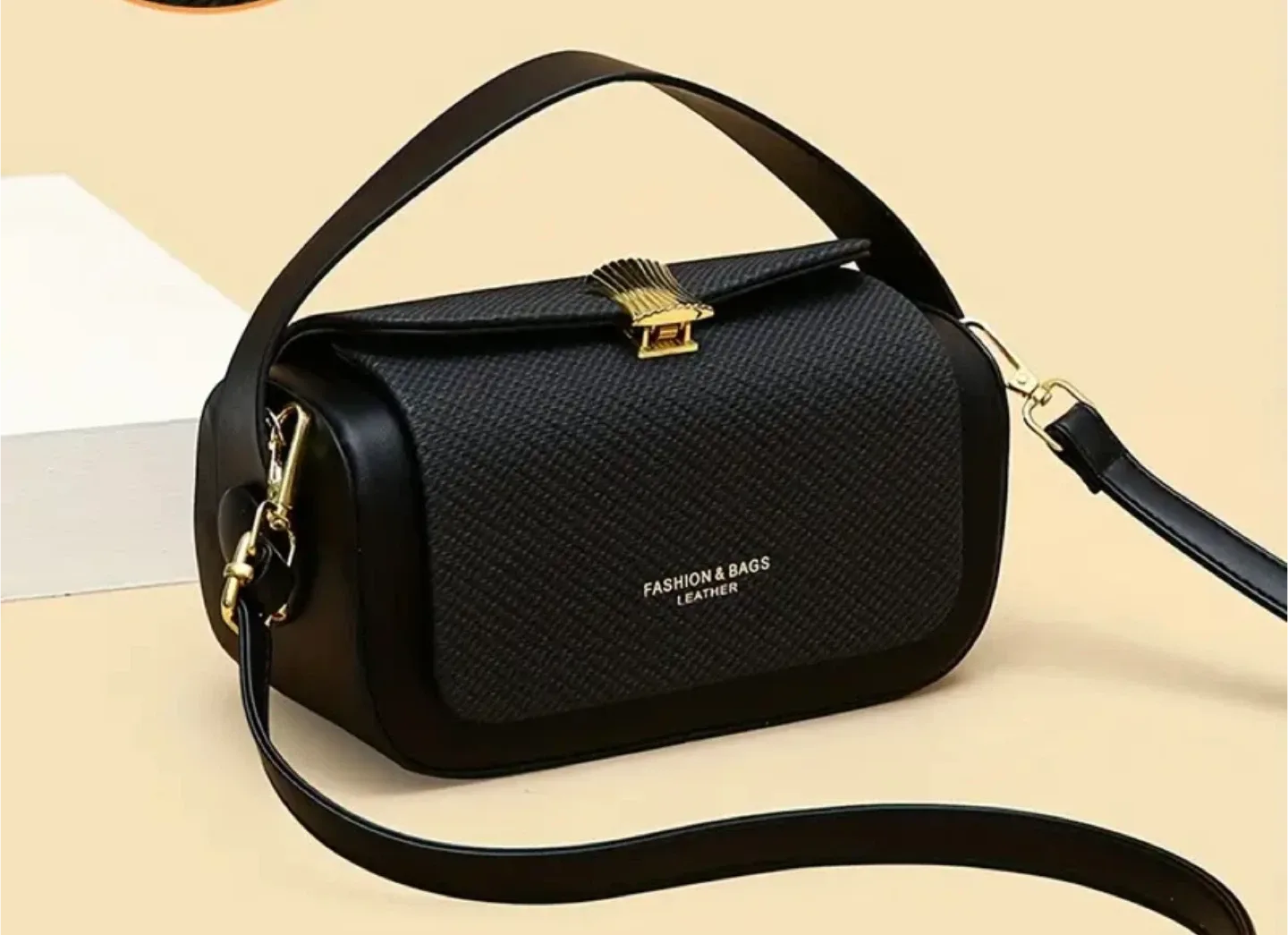 Fashion & Bags Leather Black Handbag thumbnail