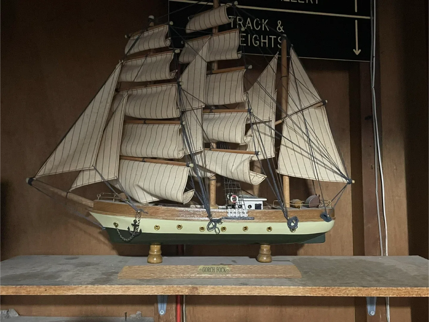 Vintage Gorch Fock Model Ship