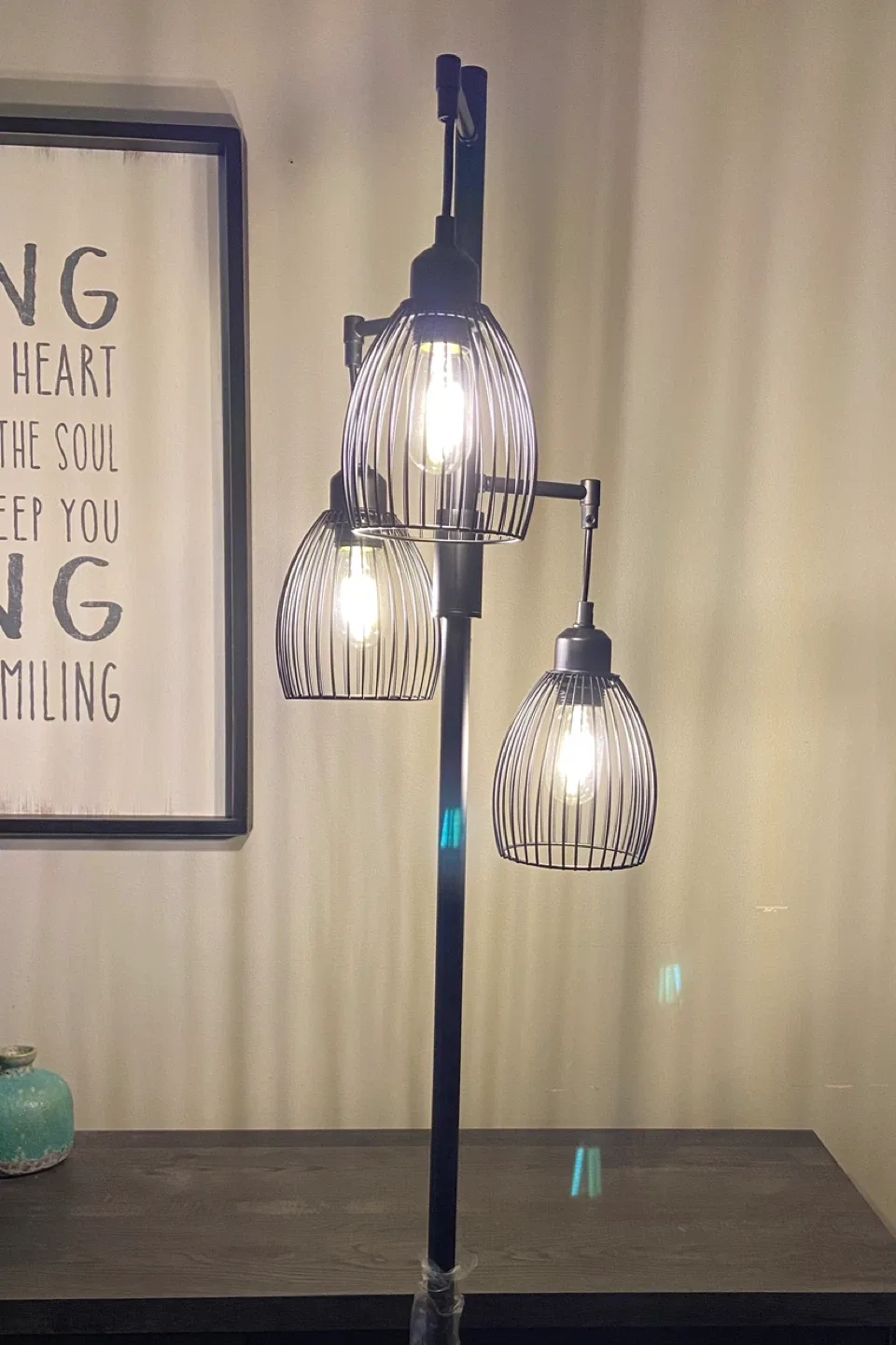 New Industrial Farmhouse Floor Lamp Dimmable image indicator(6)