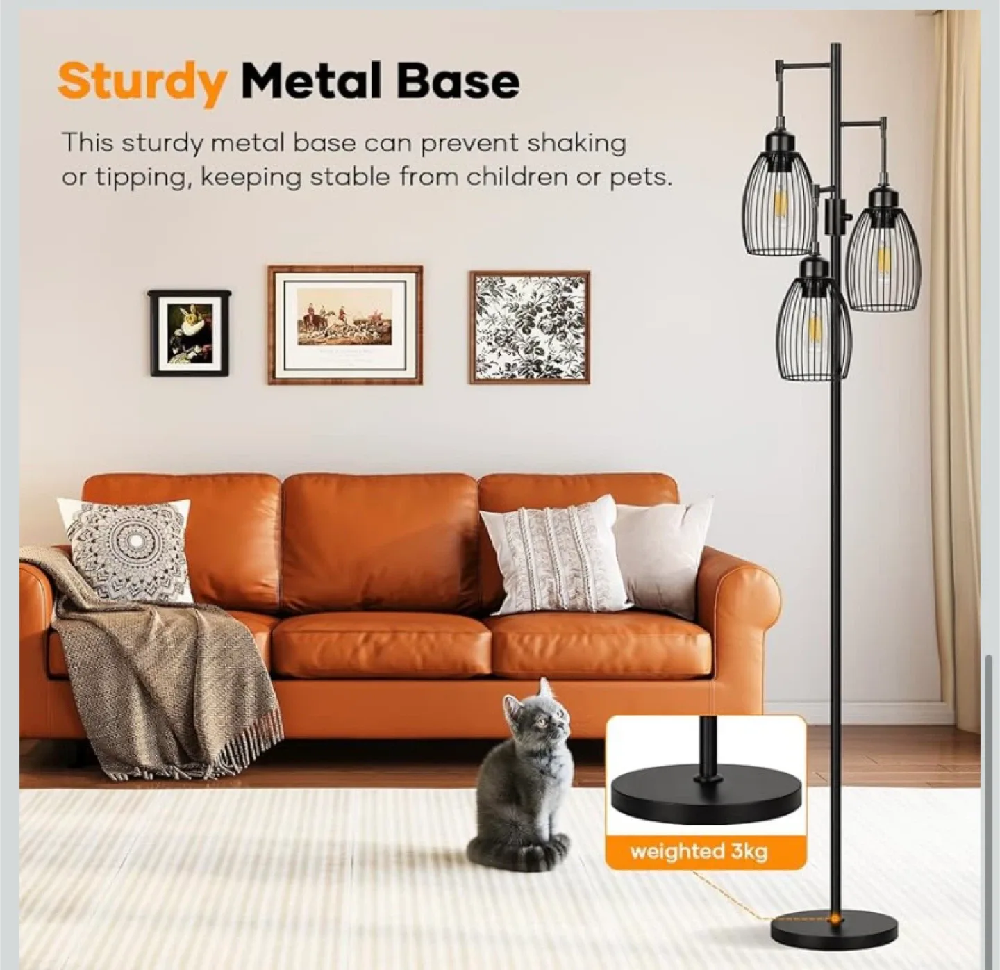 New Industrial Farmhouse Floor Lamp Dimmable image indicator(4)