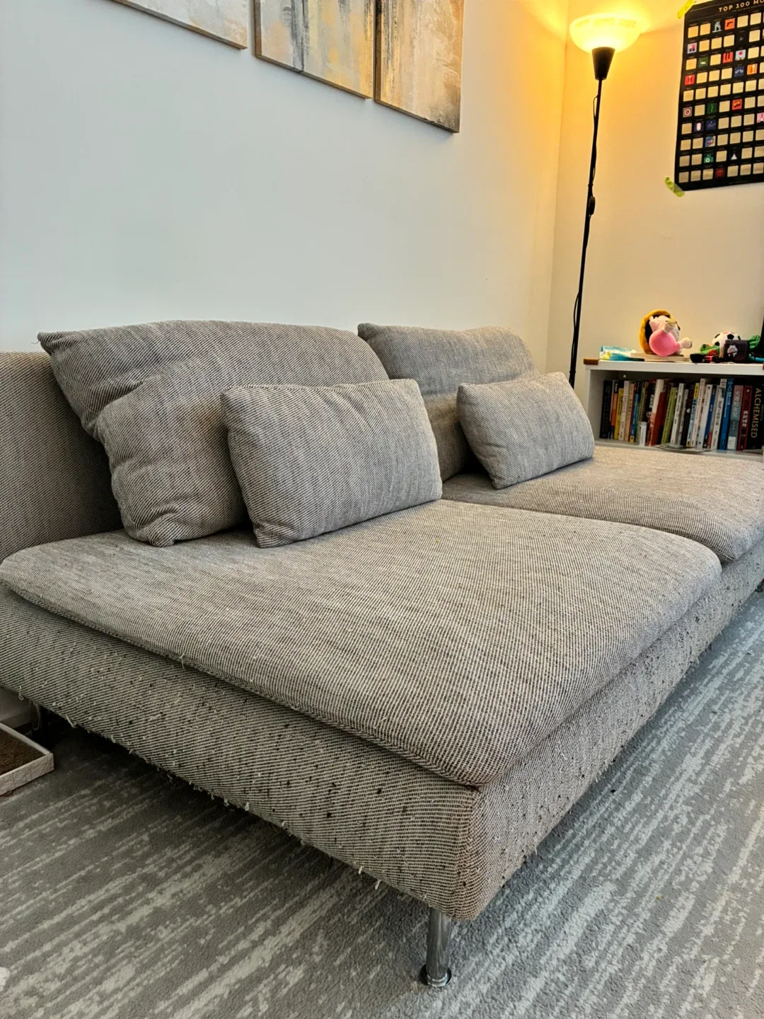 IKEA SÖDERHAMN Sofa Section, Varp beige/brown image indicator(2)