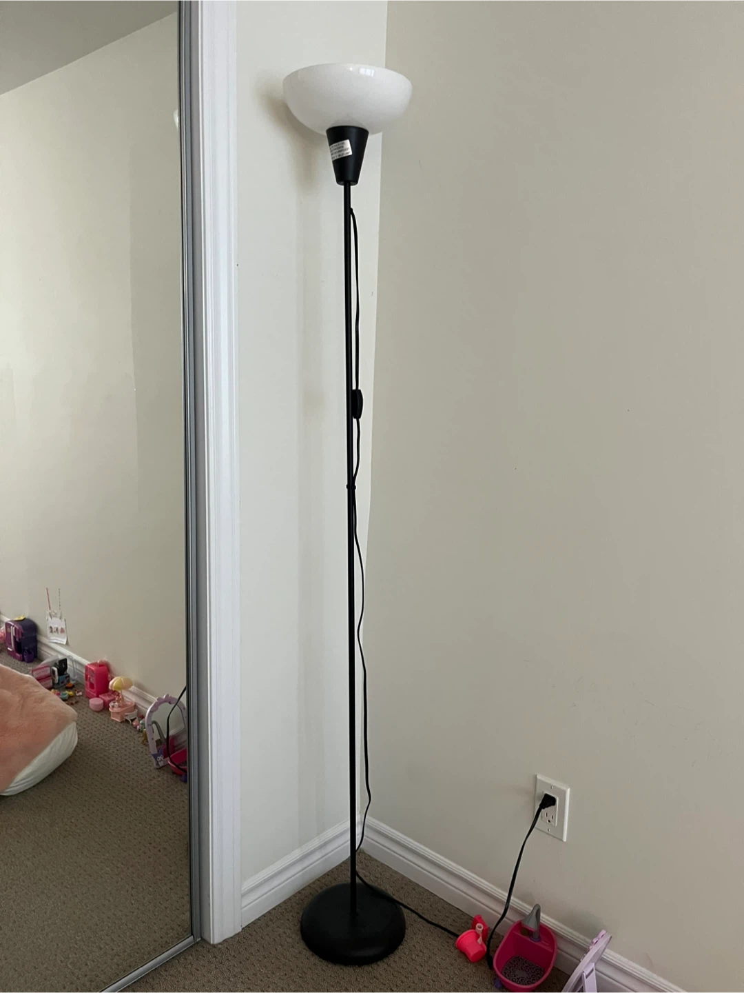 Floor Lamp - Black Stand, White Shade