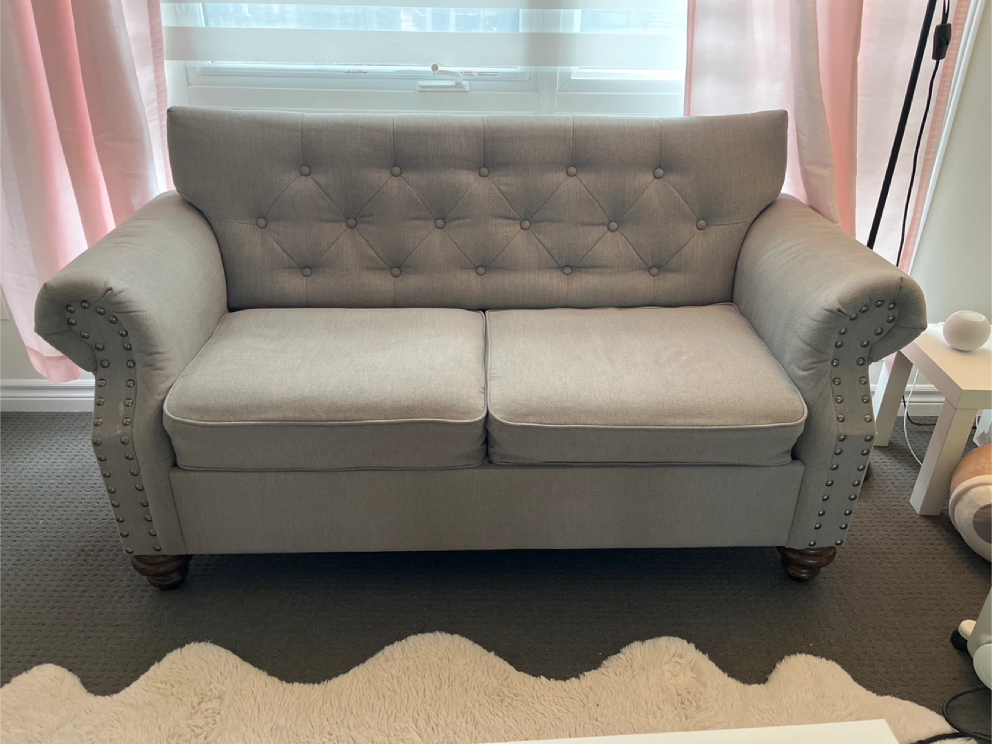 Loveseat Sofa - Light Grey