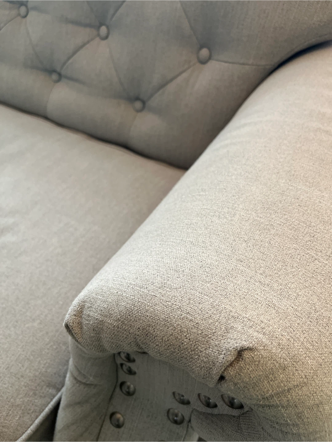 Loveseat Sofa - Light Grey - photo 2