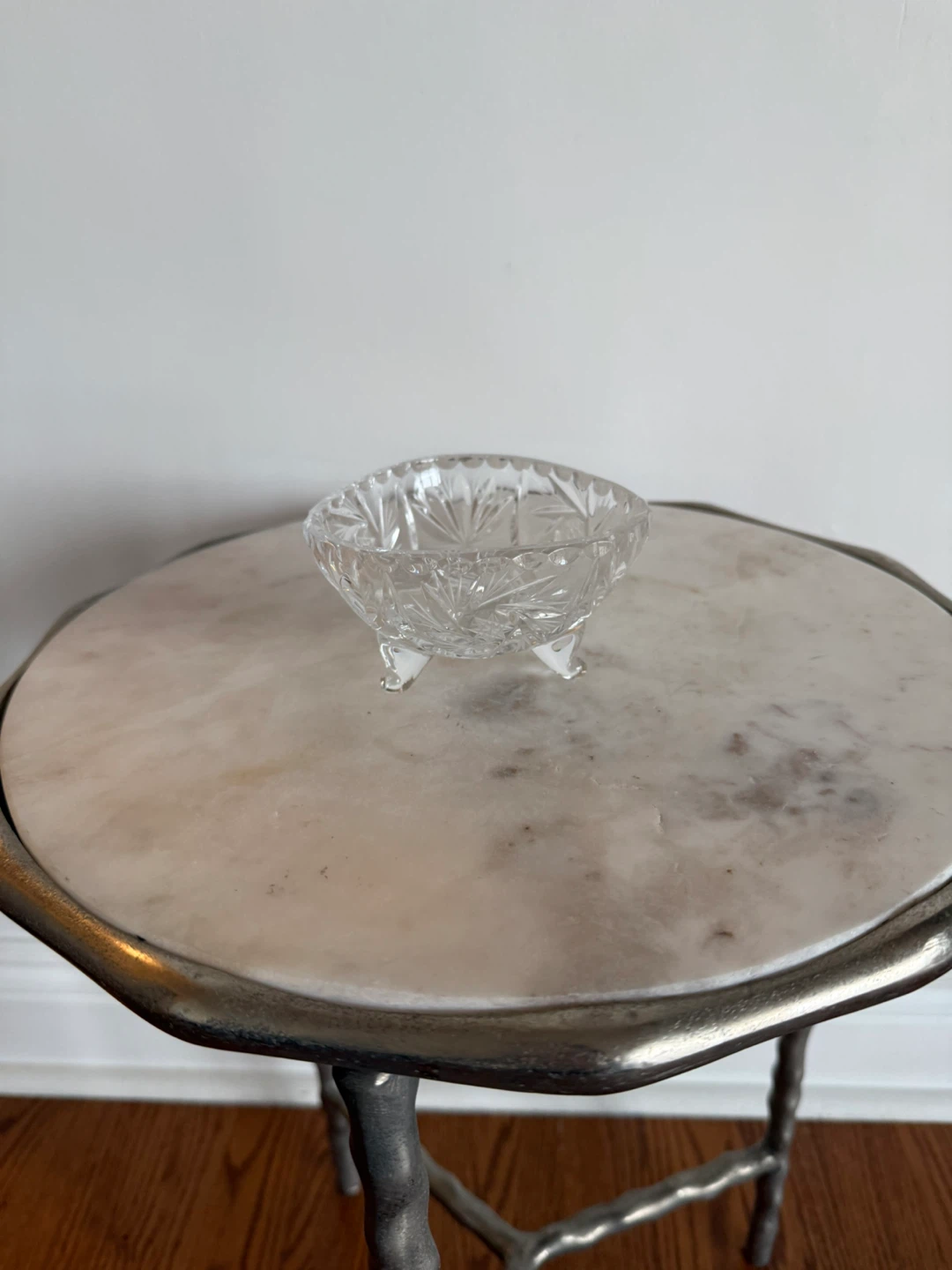 Crystal Glass Bowl with Three Legs