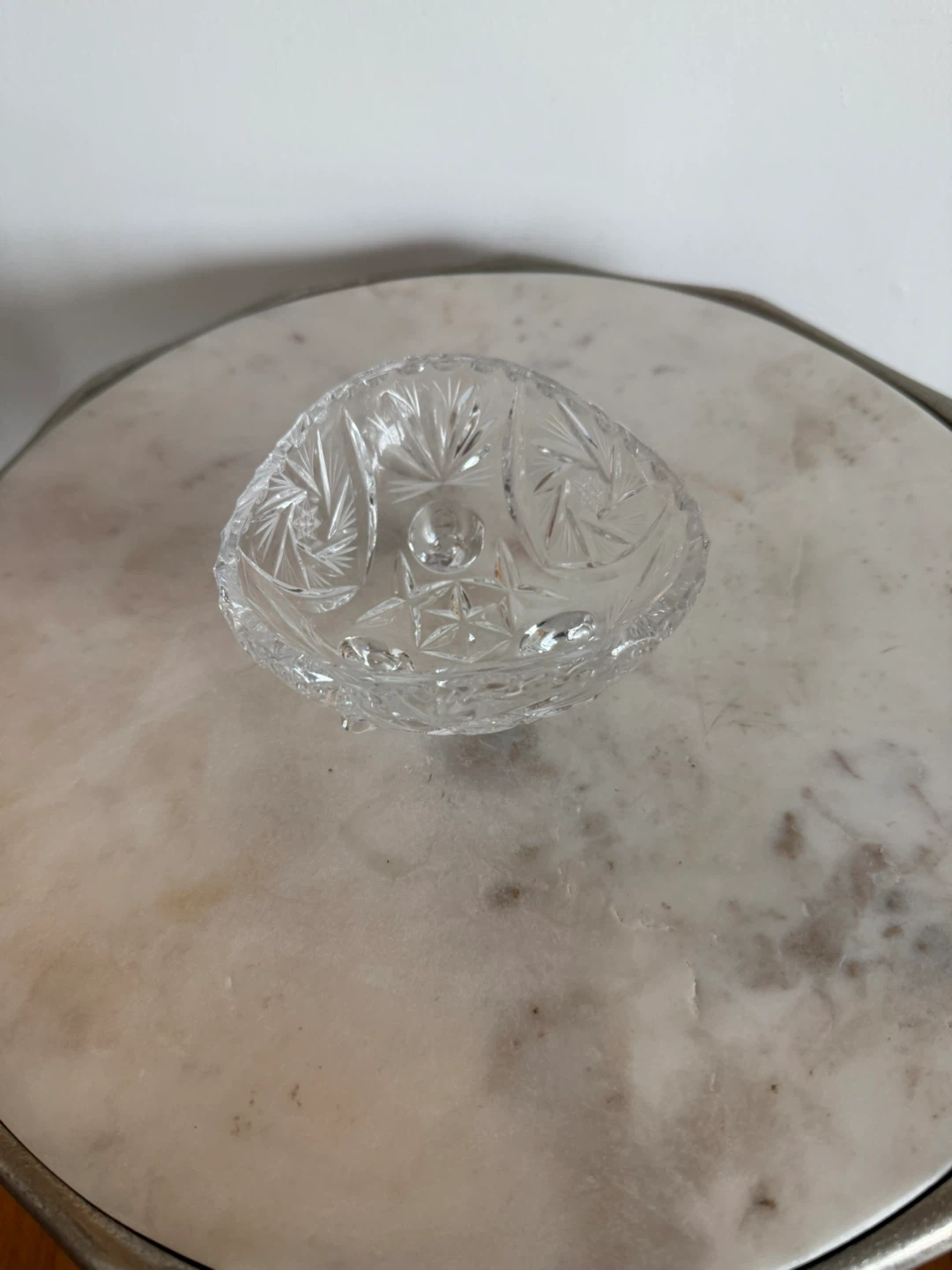 Crystal Glass Bowl with Three Legs - photo 2