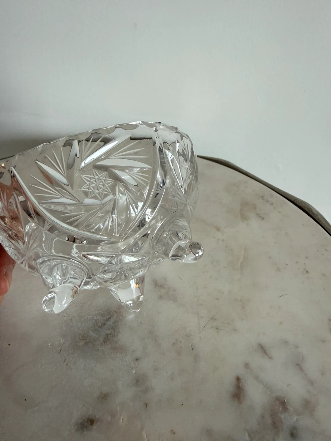Crystal Glass Bowl with Three Legs - photo 4
