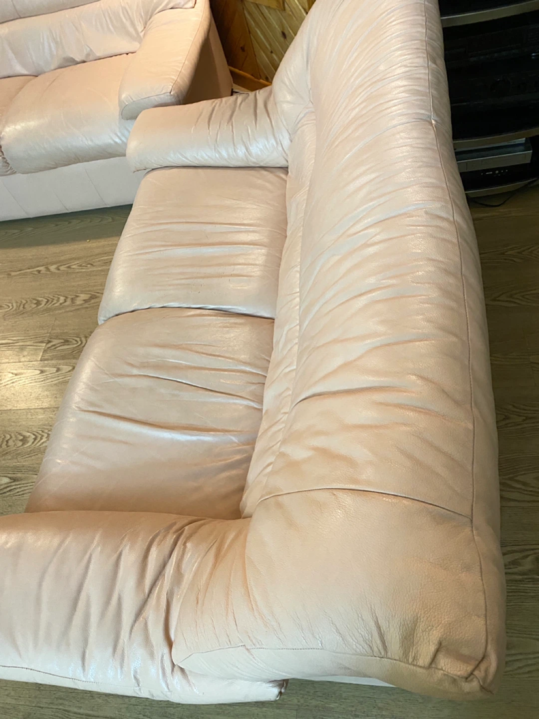 Italian Light Pink Genuine Leather Sofa Set (CAN DELIVER) - photo 5