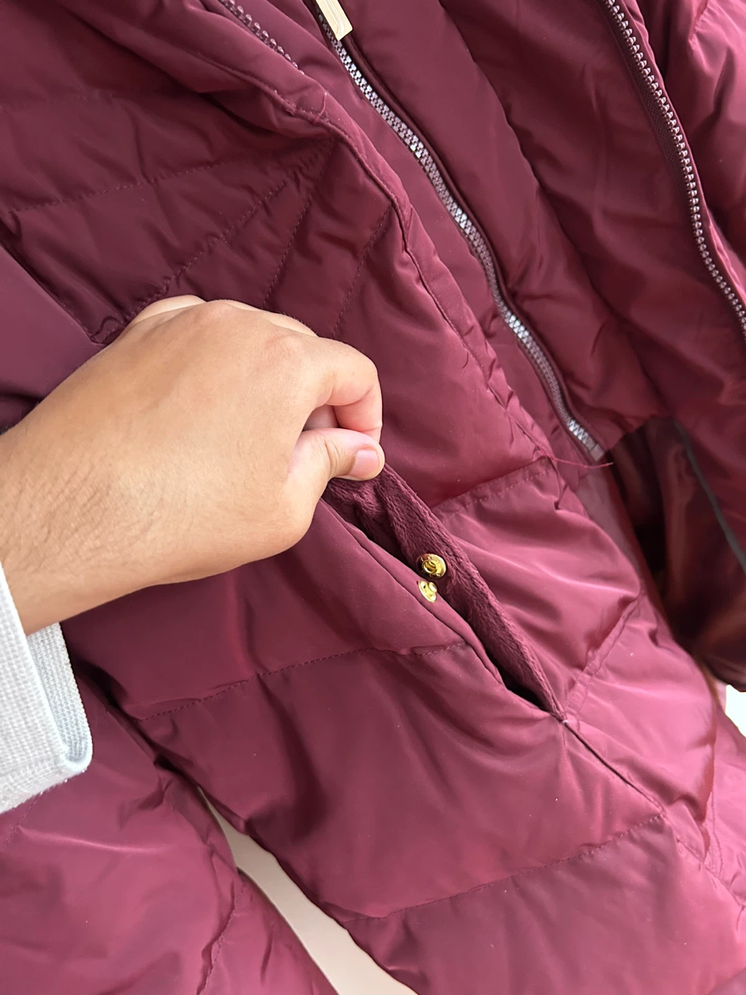 London Fog Burgundy Puffer Coat - Large - photo 3