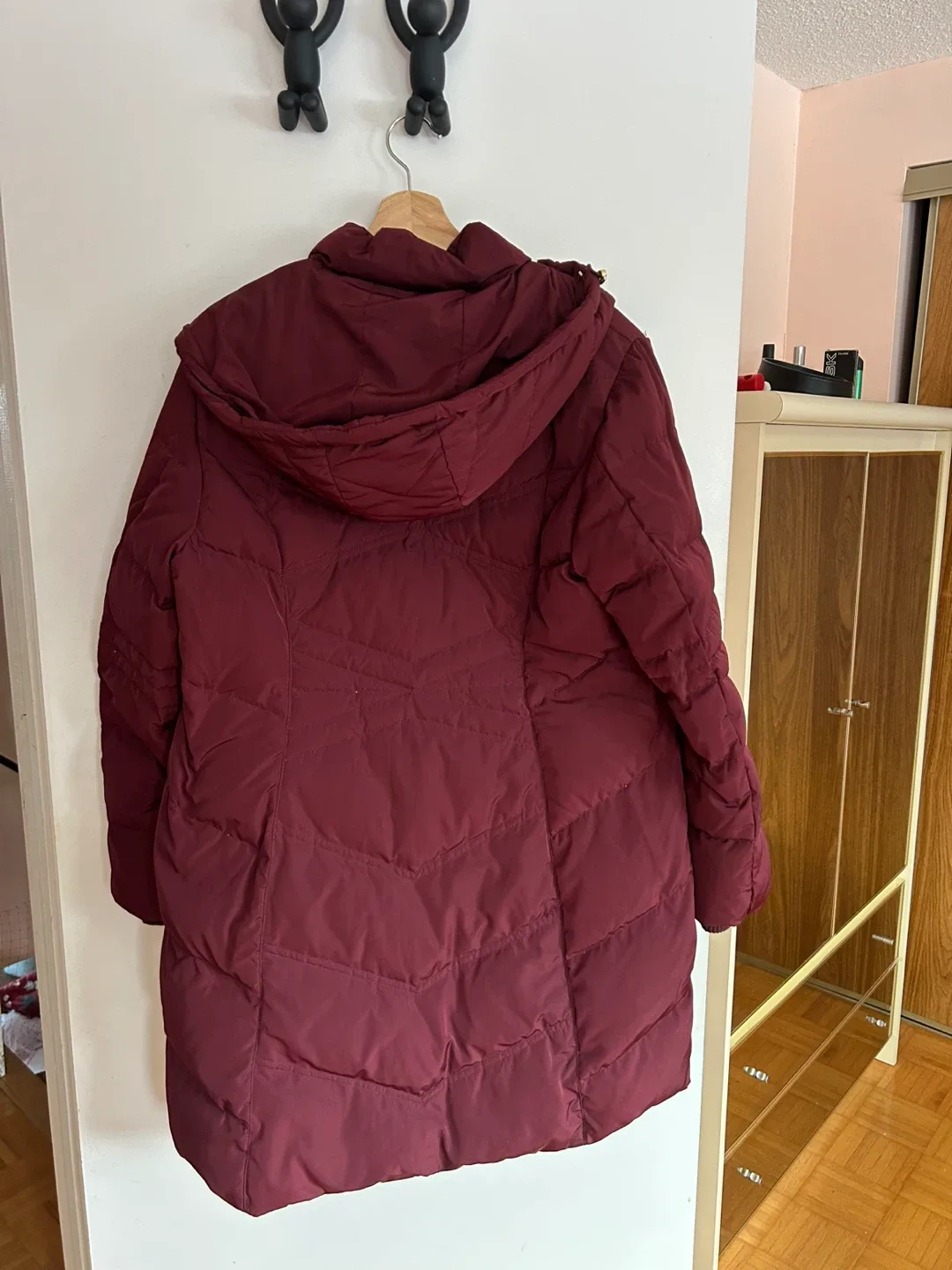 London Fog Burgundy Puffer Coat - Large image indicator(5)