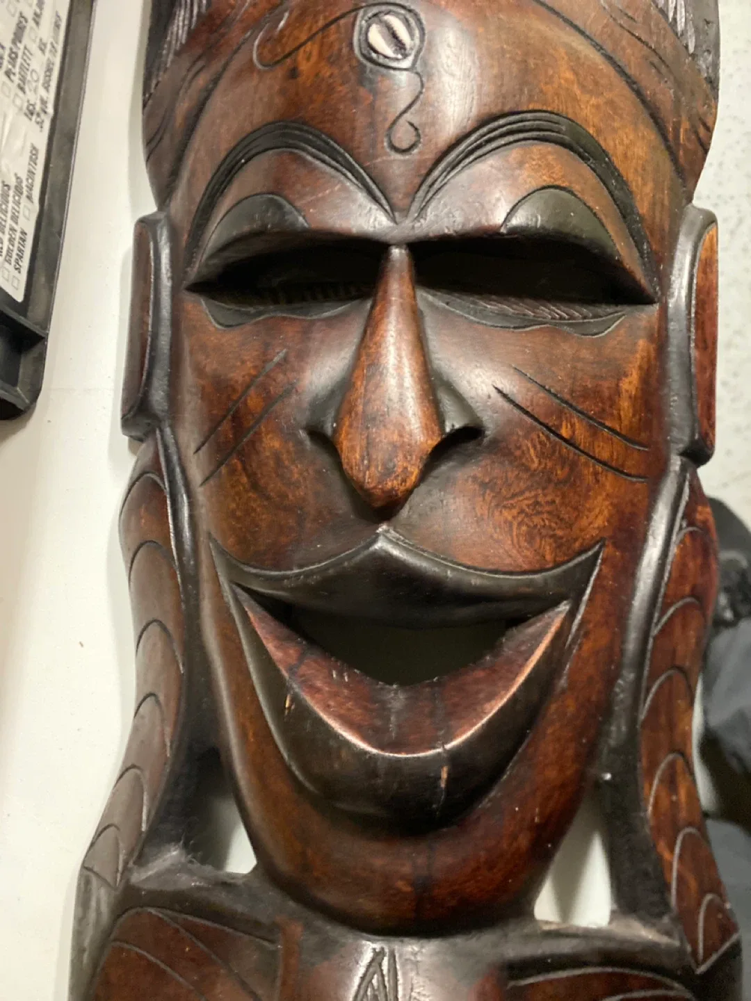 Vintage Hand Carved Wooden Mask image indicator(6)