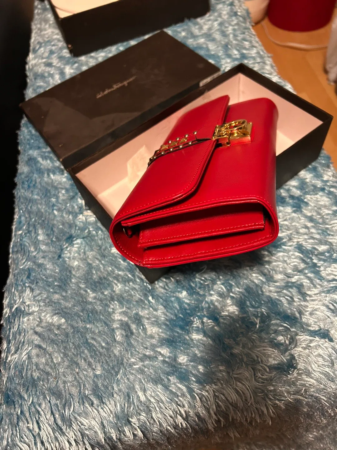 Salvatore Ferragamo Red Clutch