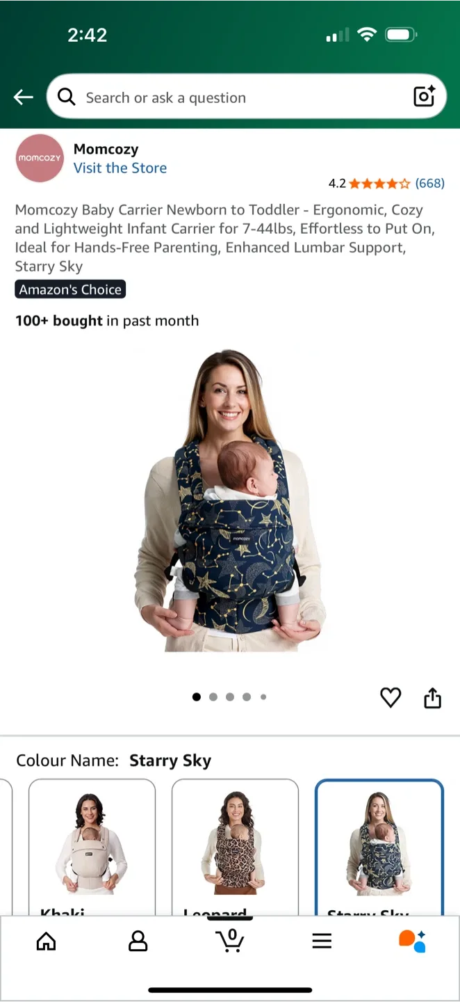 Momcozy Baby Carrier - Newborn to Toddler image indicator(2)