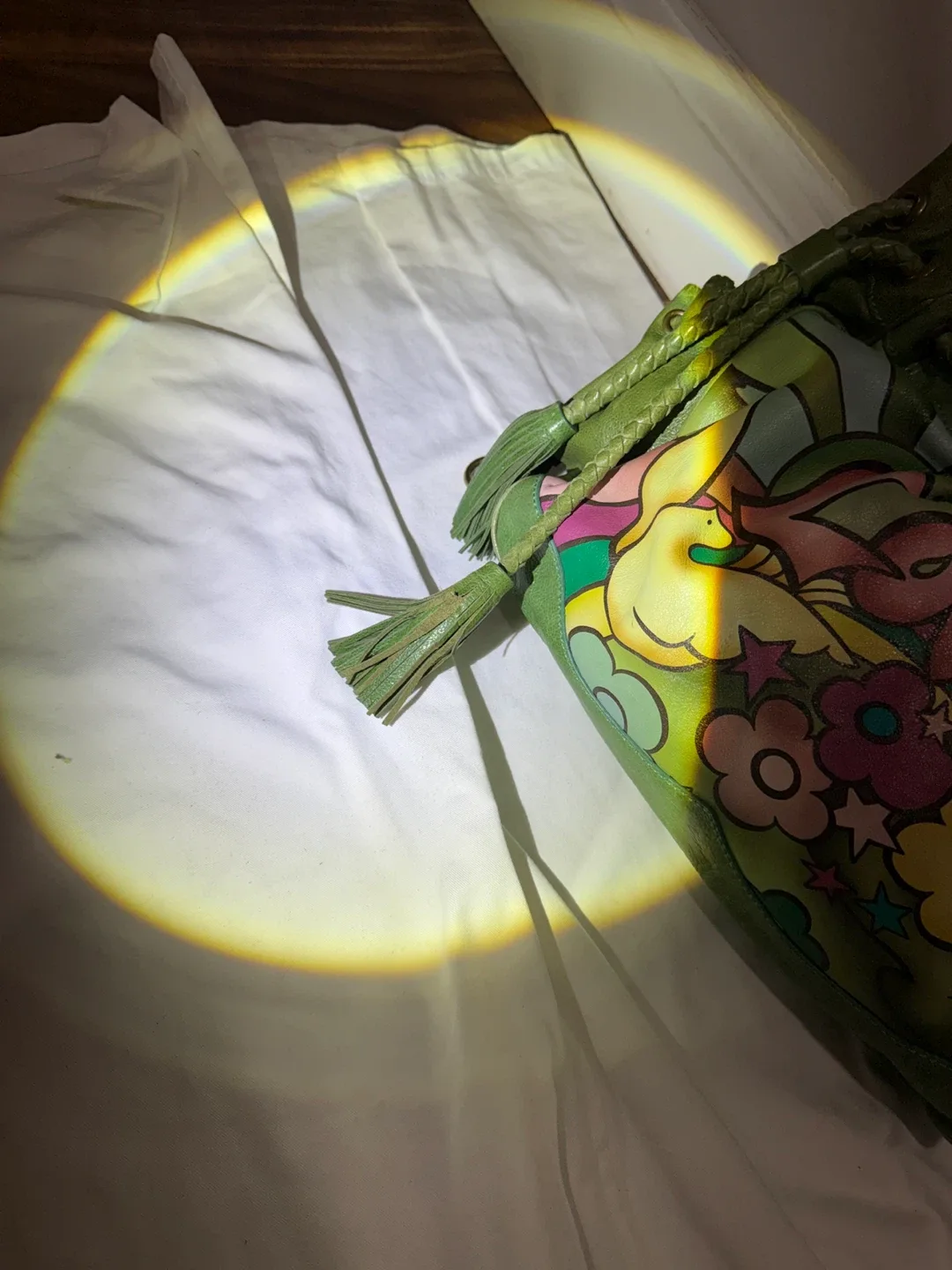 Isabella Fiore Green Leather Handbag image indicator(7)