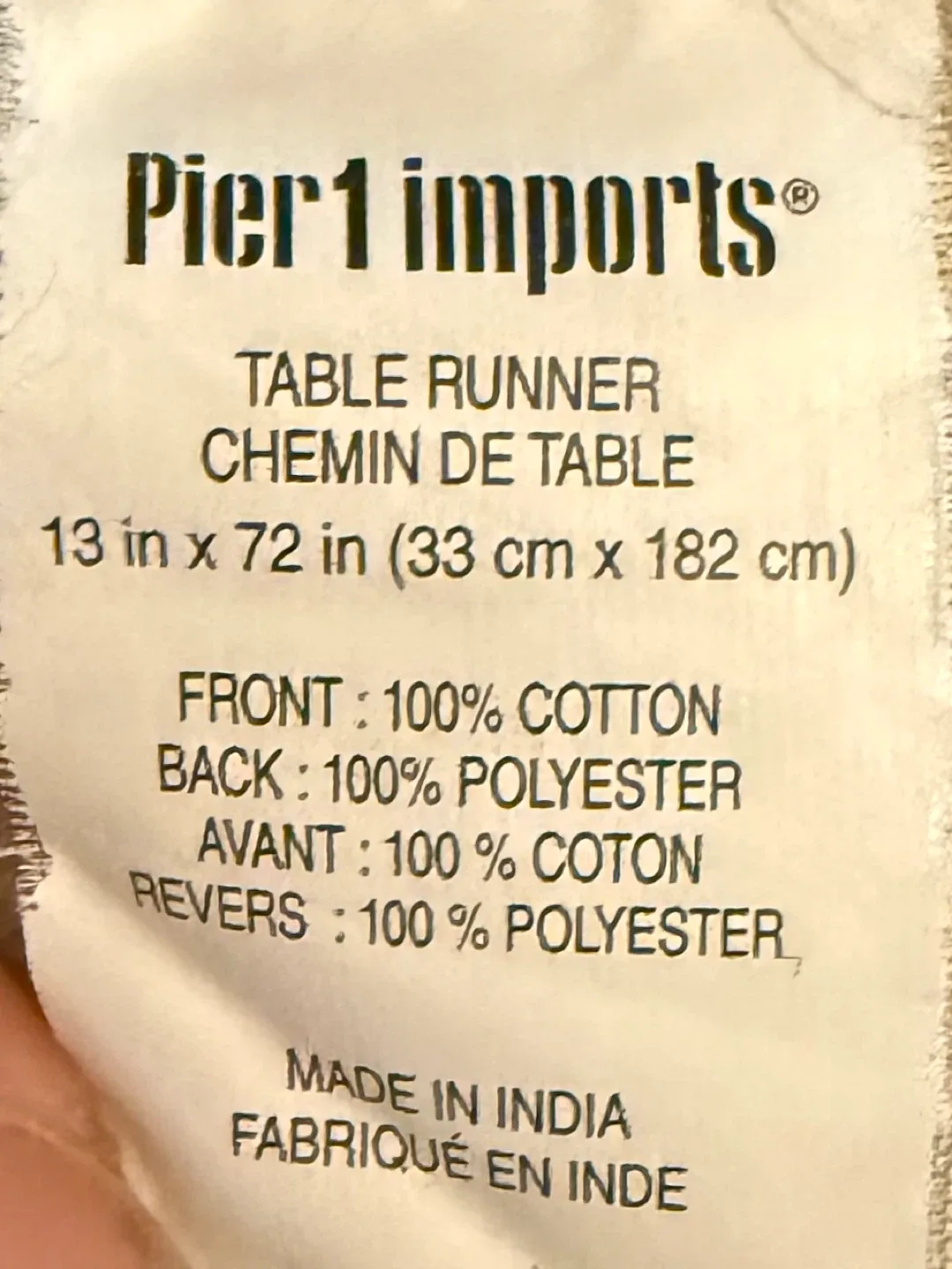 Pier 1 Imports Table Runner - 13x72 in image indicator(4)