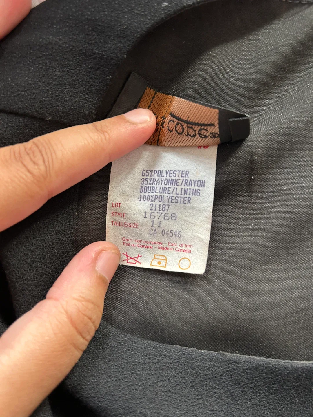 Vintage Black Dress Suit (2 piece) - Size 11 image indicator(5)