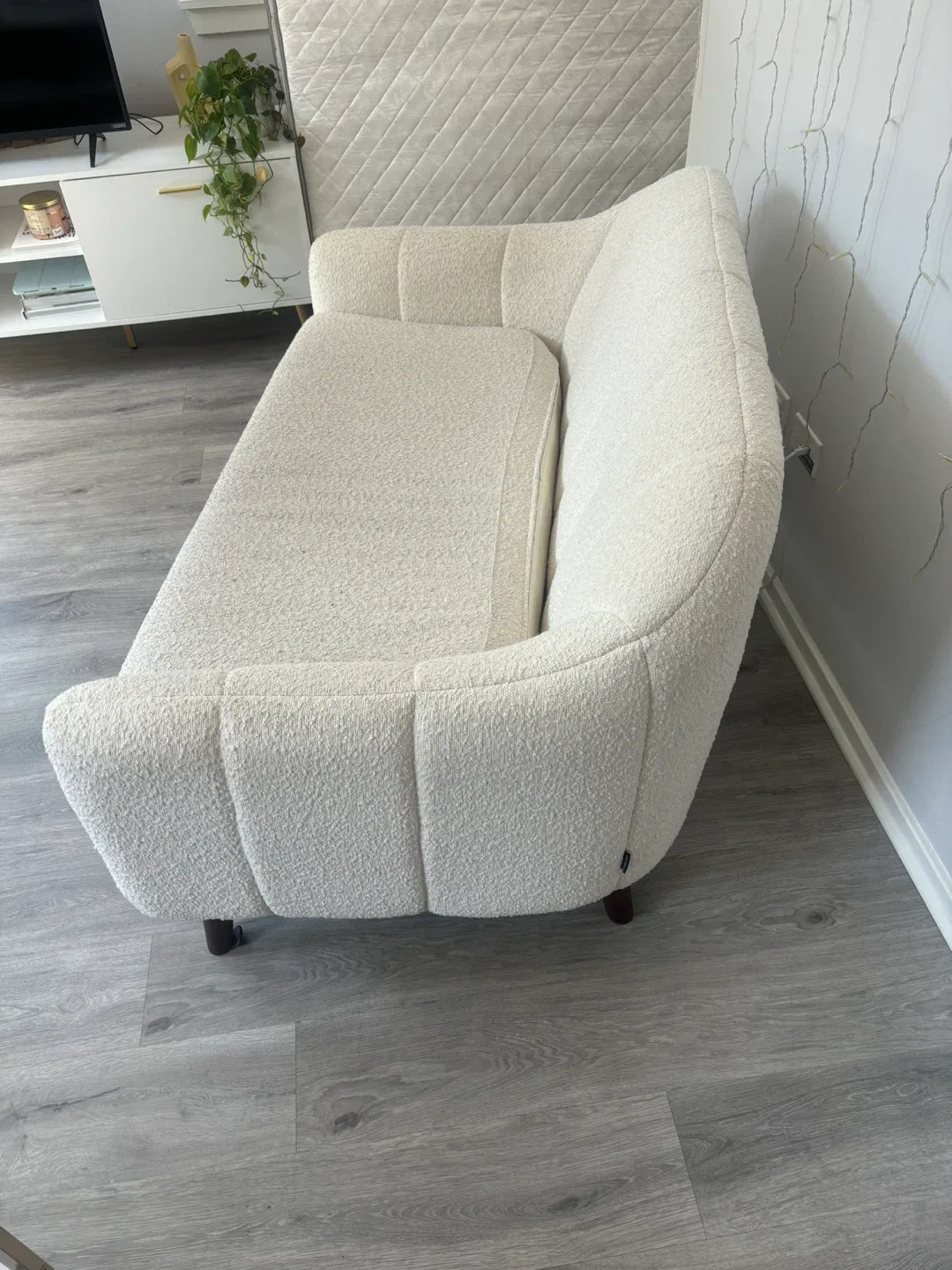 Off-White Loveseat Sofa image indicator(2)