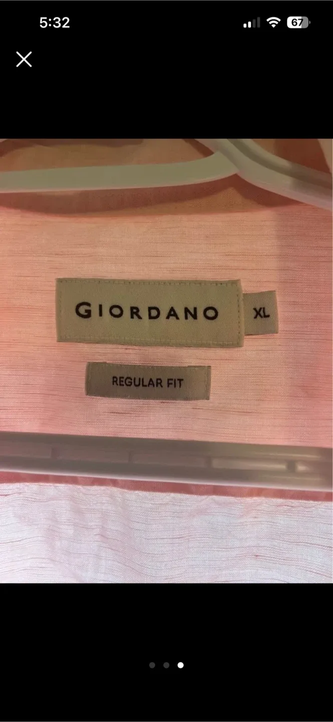 Giordano Pink Linen Shirt - XL image indicator(3)