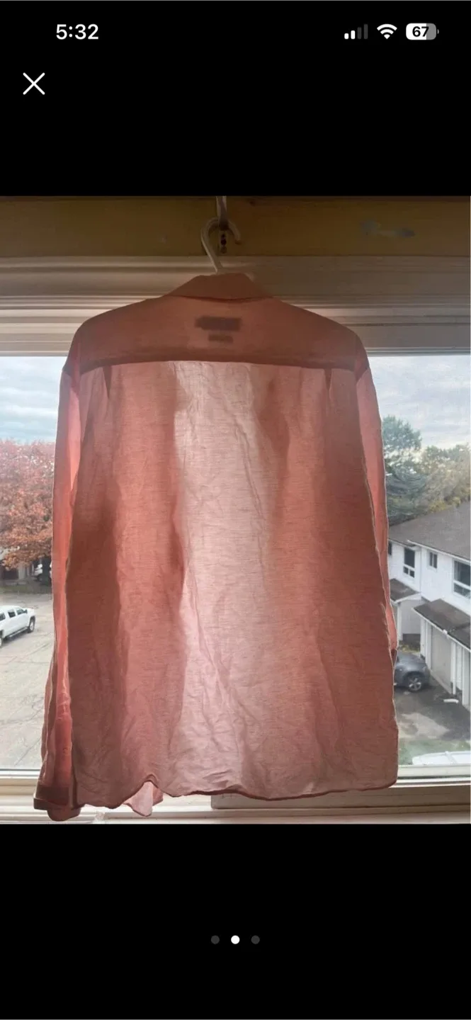 Giordano Pink Linen Shirt - XL image indicator(2)