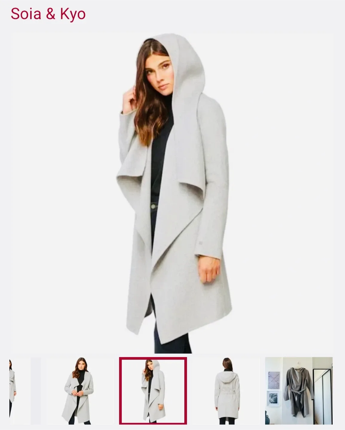 Soia & Kyo Wool Blend Coat - Navy Blue MED- $90 image indicator(2)