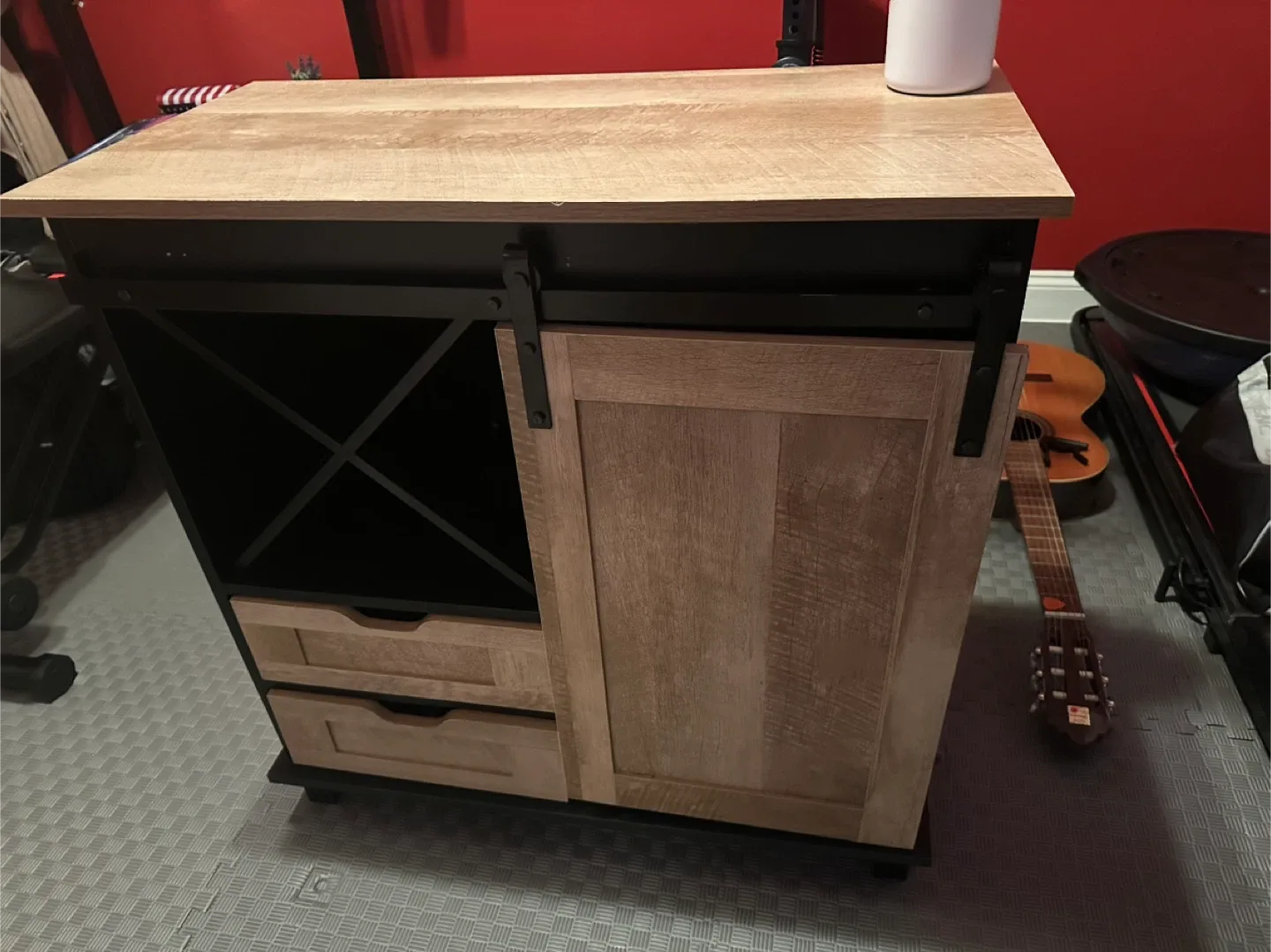 Gray Sectional Sofa, table, and bar image indicator(7)