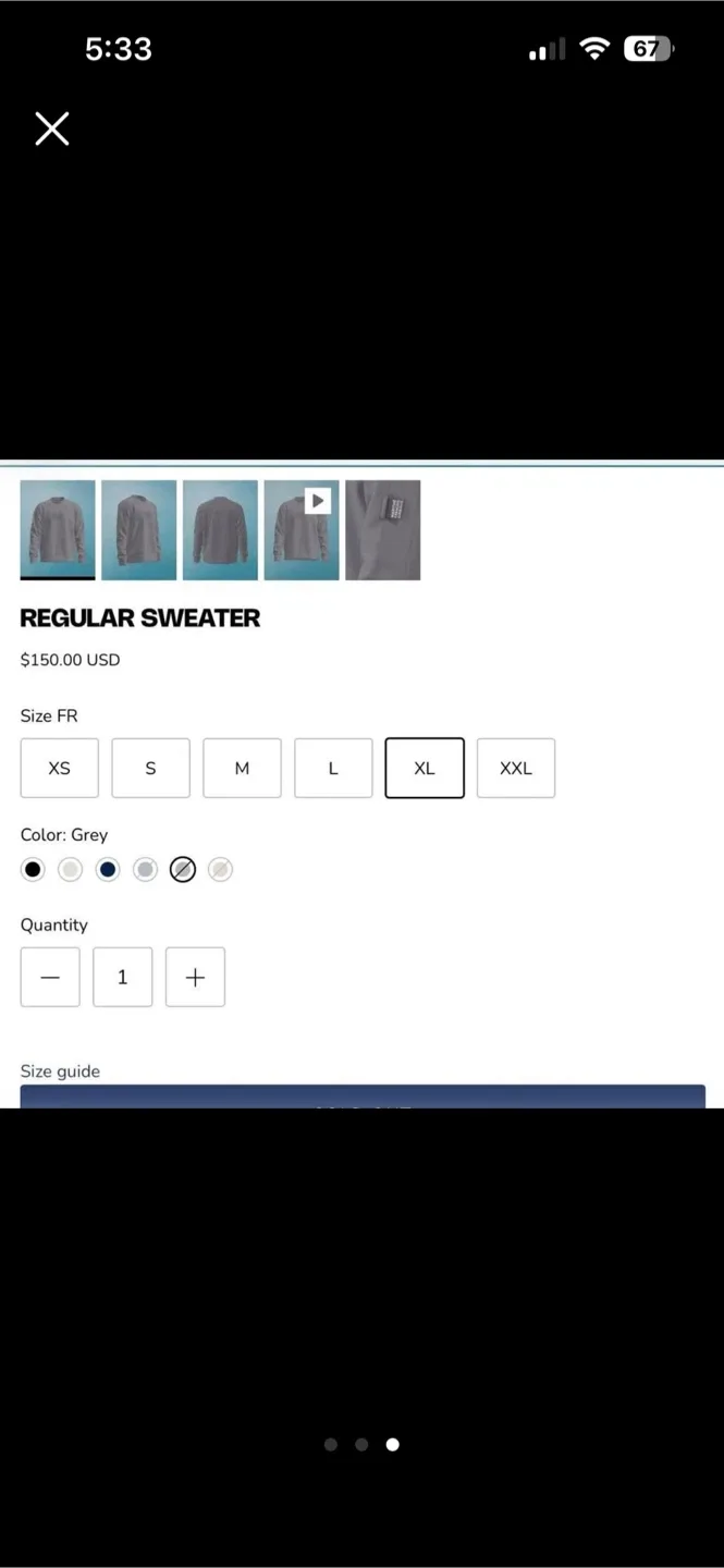 Marithe Francois Grey Sweater - XL image indicator(3)