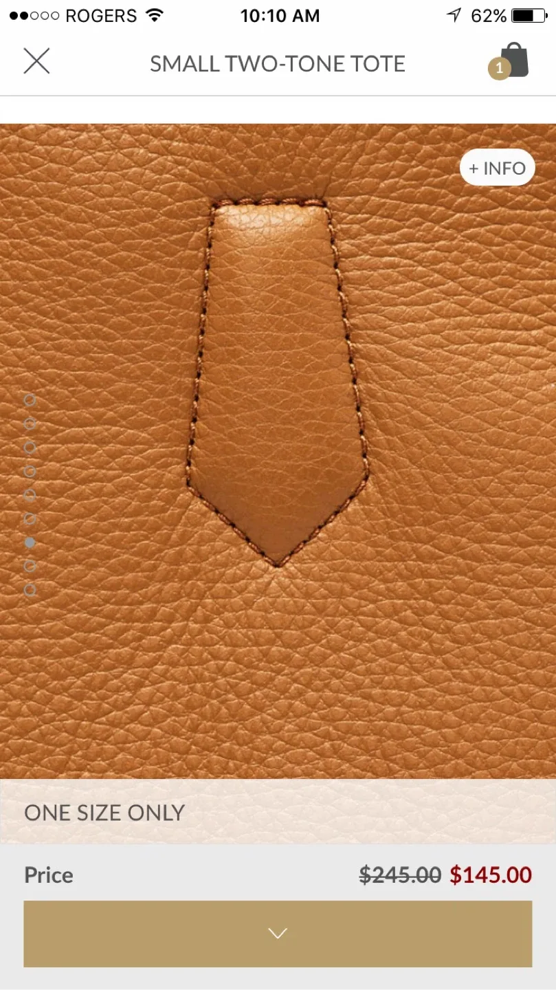 Medium, Two-Tone Leather Tote Bag-reversible $100 image indicator(7)