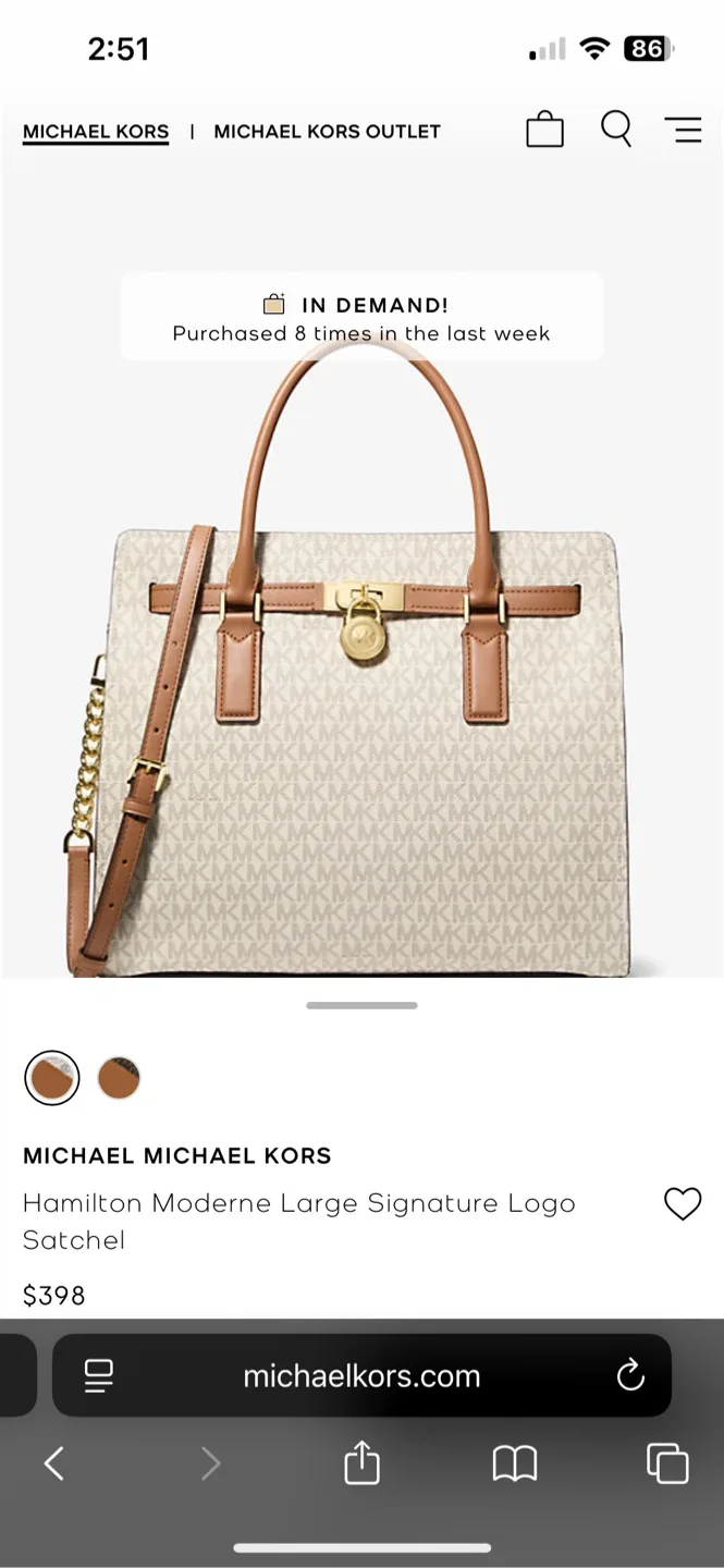 Michael Kors Hamilton Satchel 2014 - Large Signature Logo image indicator(4)