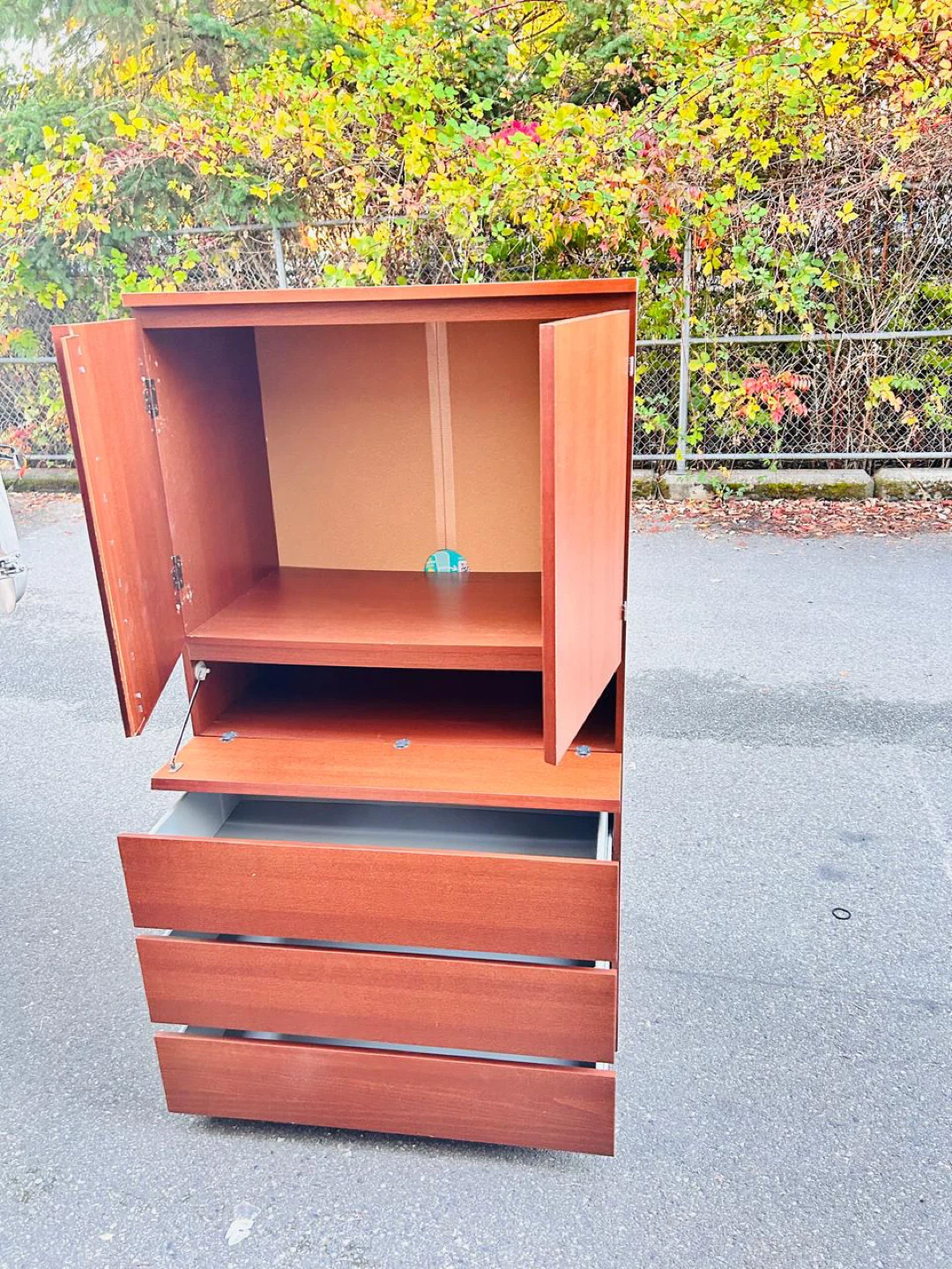 Wooden Wardrobe with Drawers - photo 2