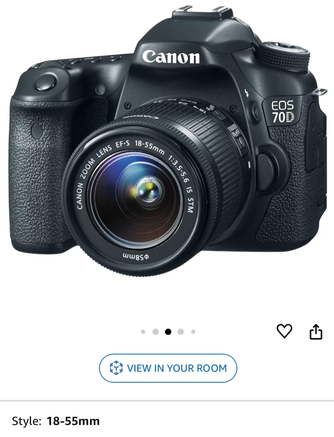 Canon EOS 70D DSLR Camera with 18-55mm Lens