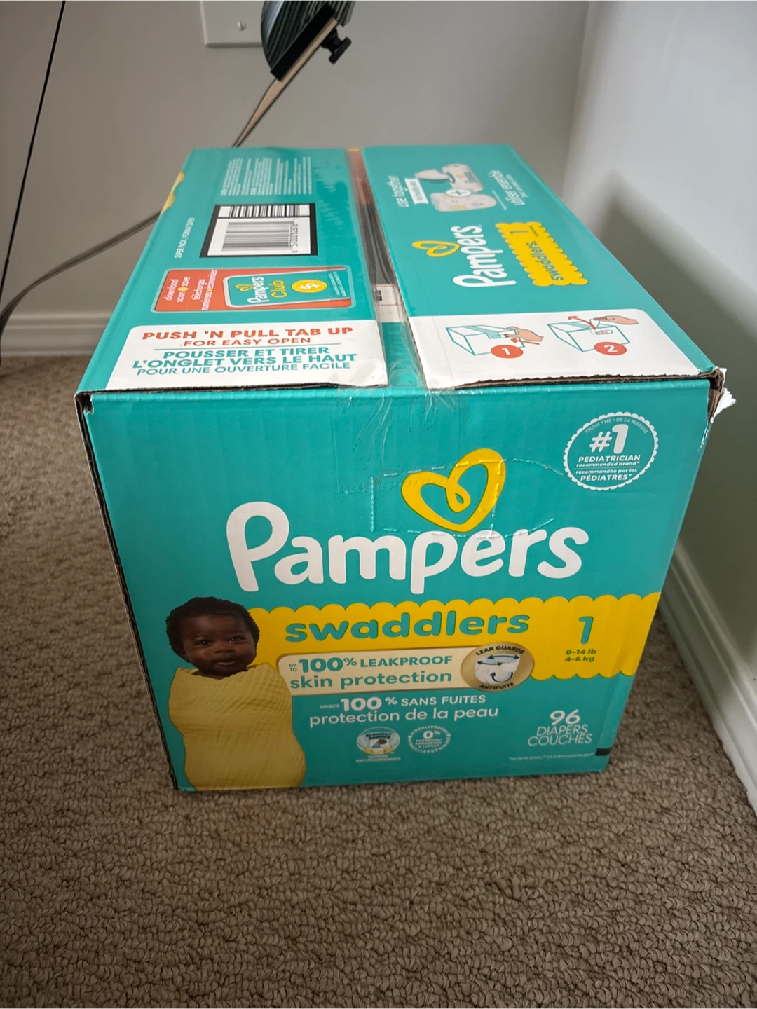 Pampers Swaddlers Size 1 - 96 Diapers