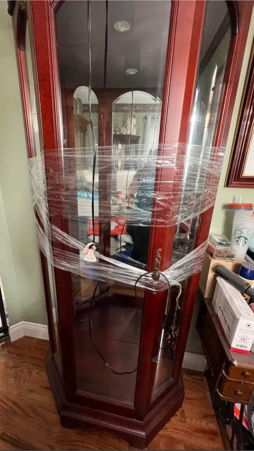 Wooden Corner Curio Cabinet image indicator(2)