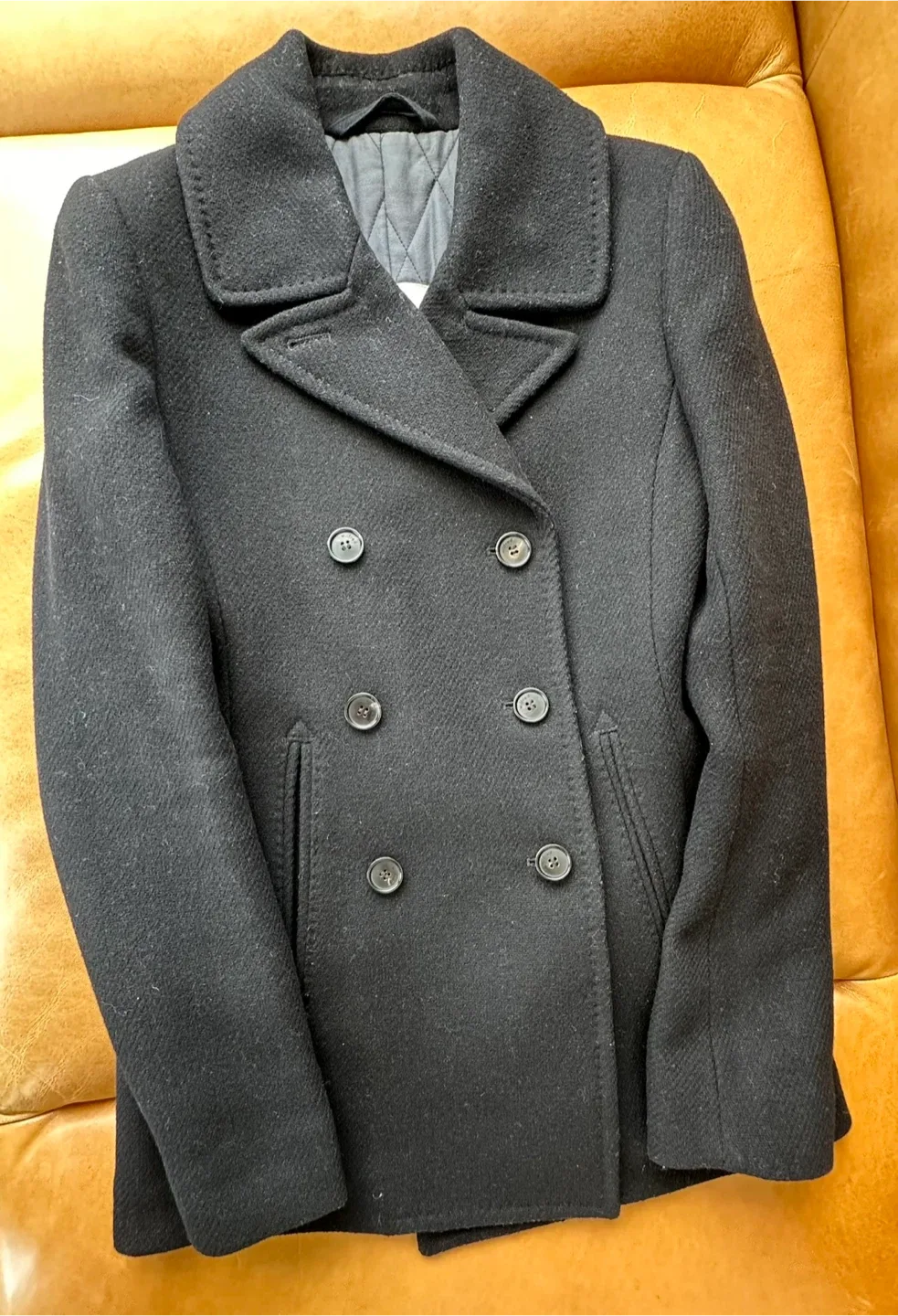 Aritzia-WilfredFree BlackWool Blend Peacoat small-$40 image indicator(2)