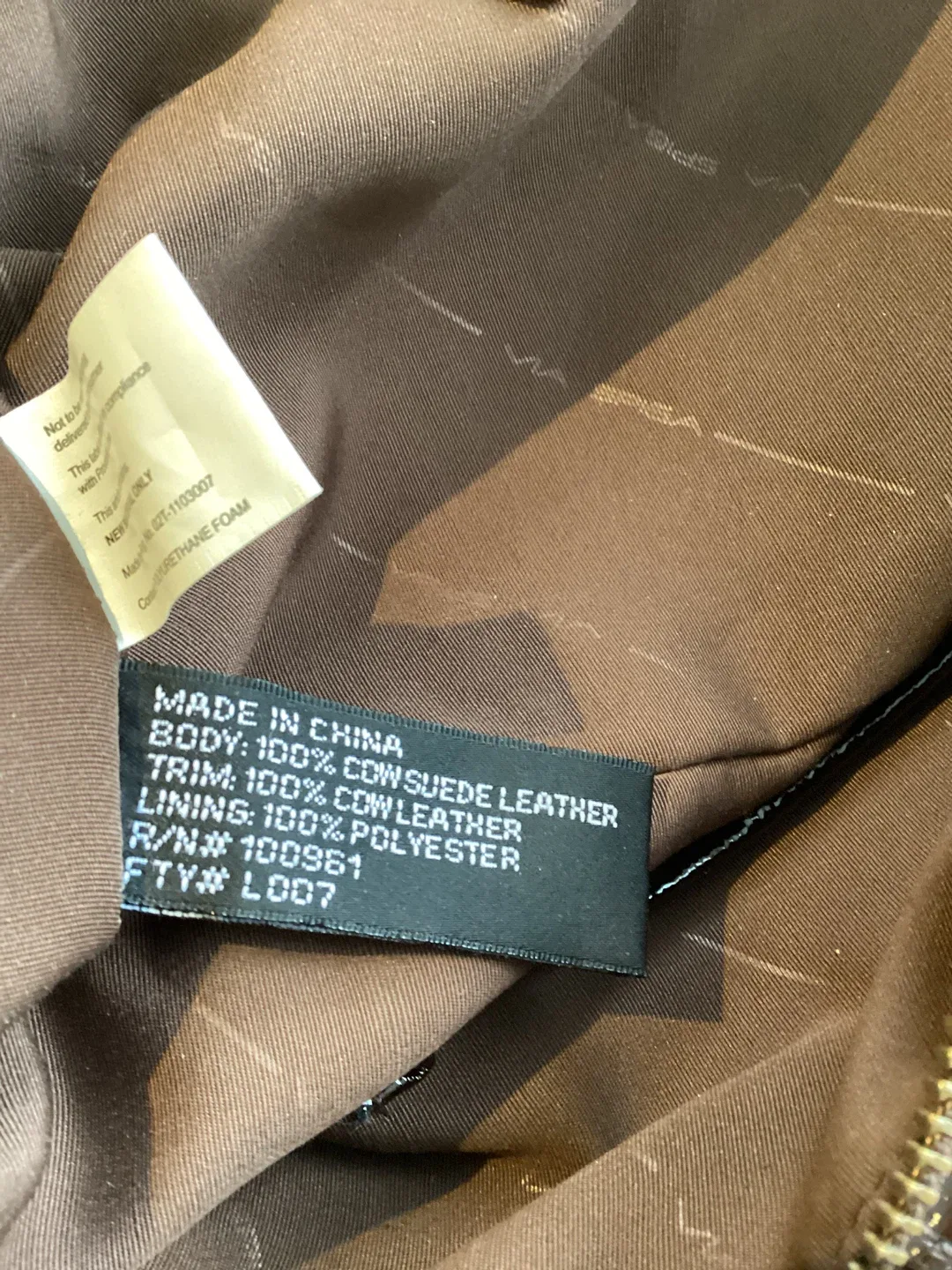 VIA SPIGA SUEDE/PATENT BROWN HANDBAG image indicator(3)