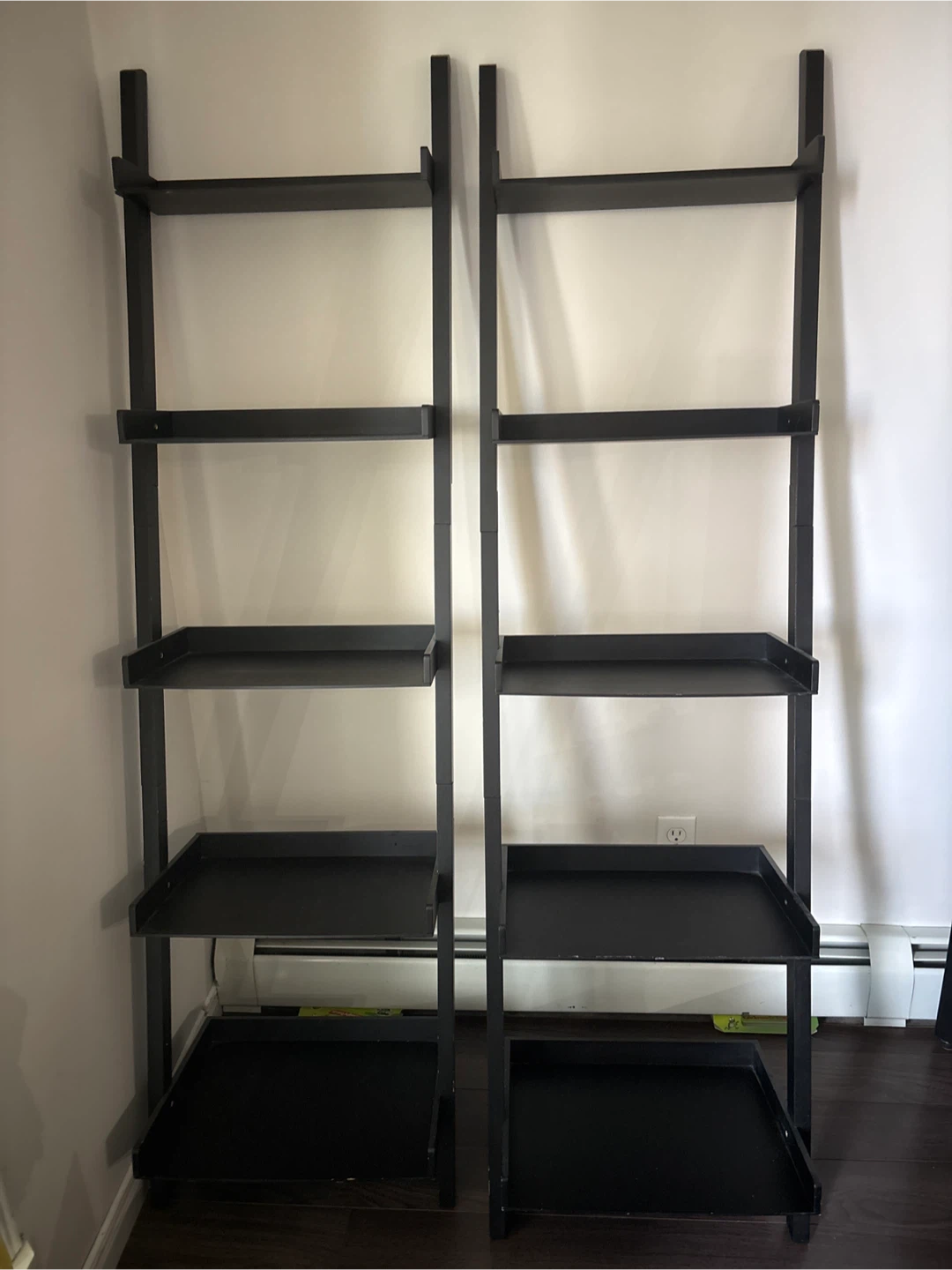 Black Ladder Shelf Set