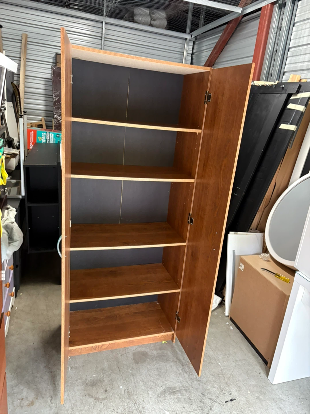 Wooden Wardrobe with Shelves - photo 3
