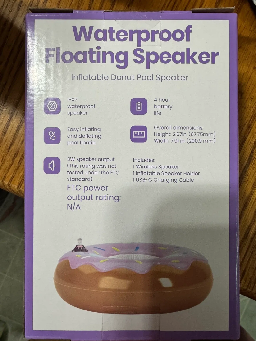 Waterproof Floating Donut Pool Speaker 🥕 image indicator(2)