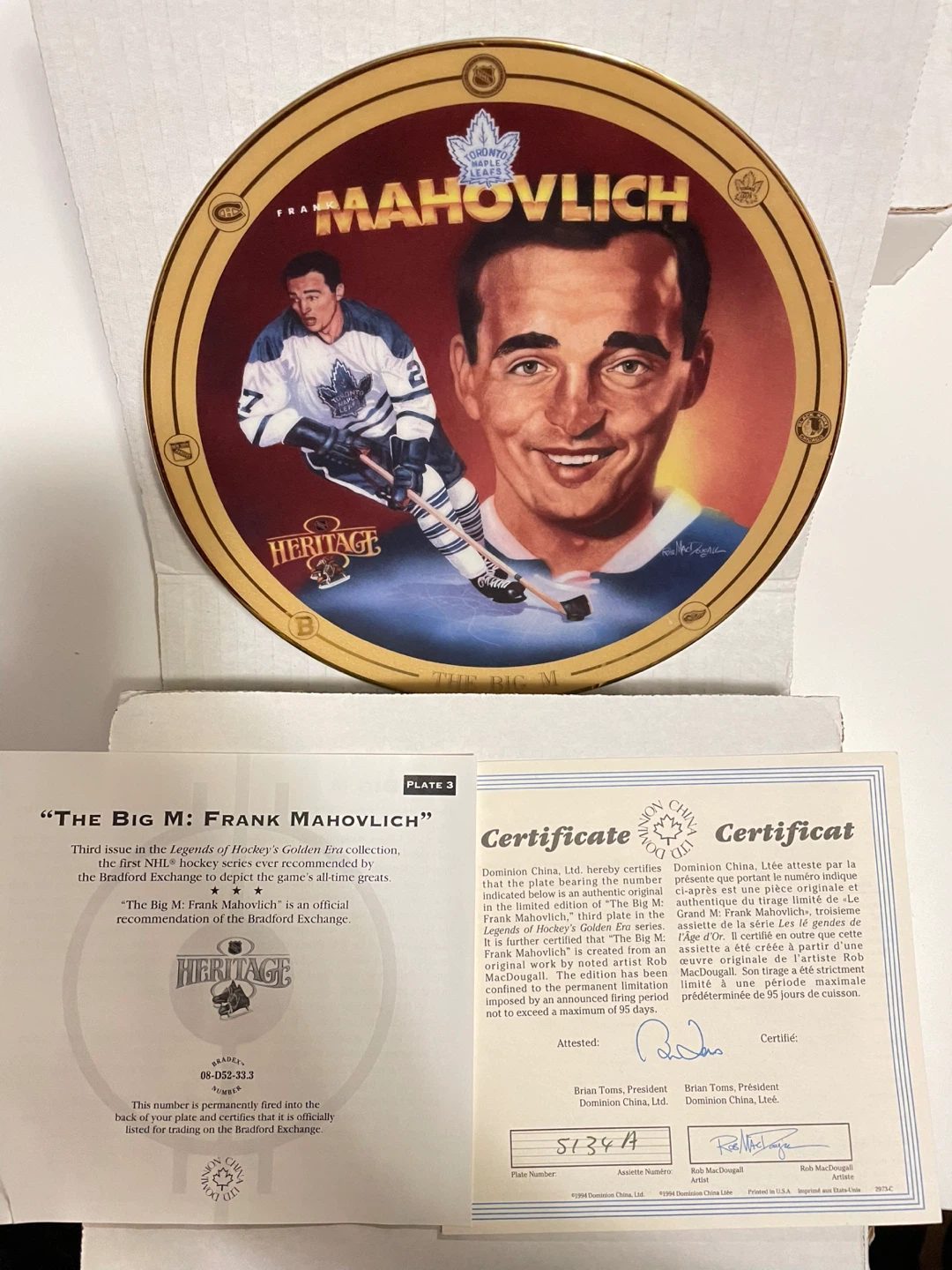 Legends of Hockey's Golden Era Collection Plates - photo 3