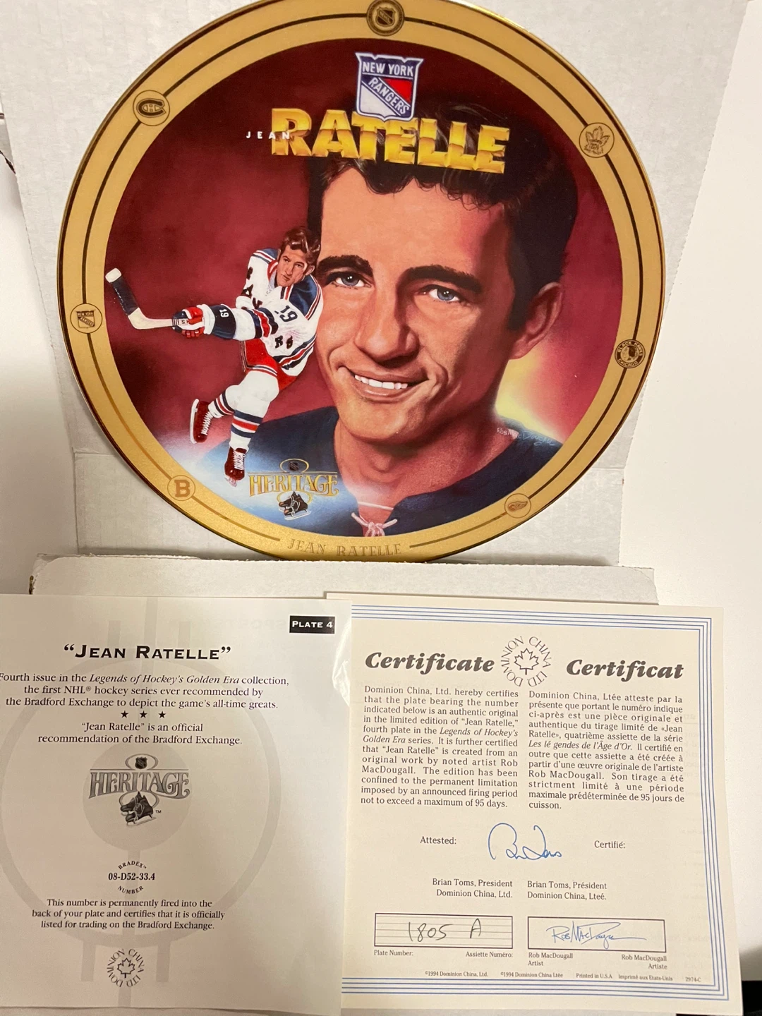 Legends of Hockey's Golden Era Collection Plates - photo 4