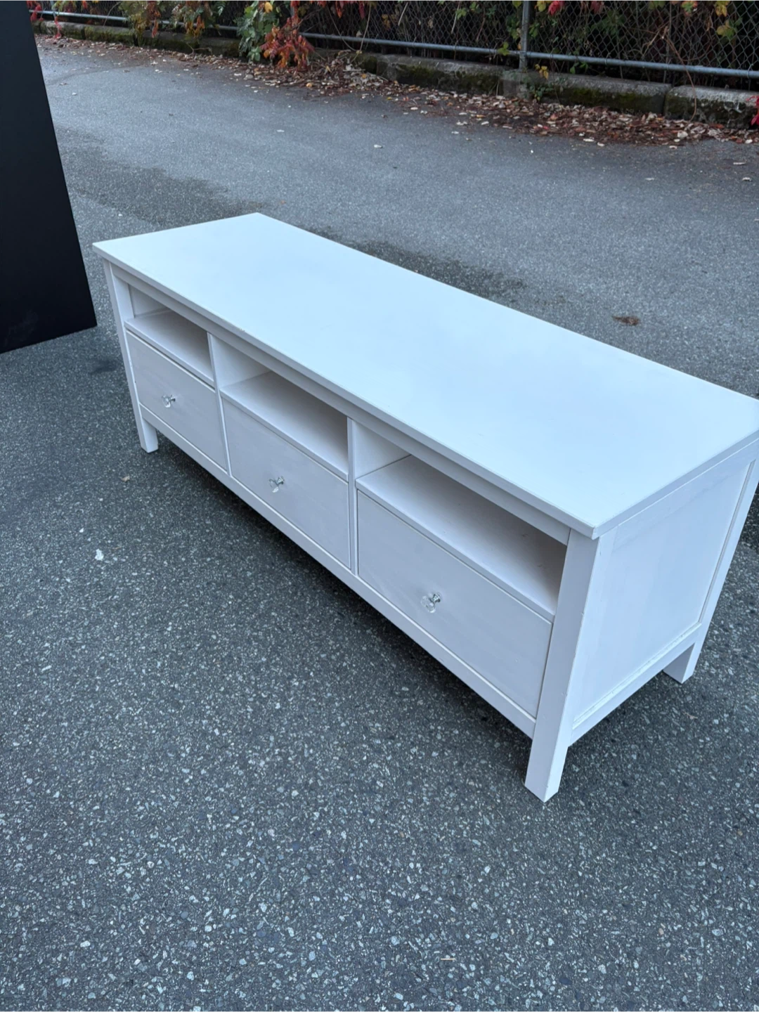 White TV Stand with Drawers - photo 4