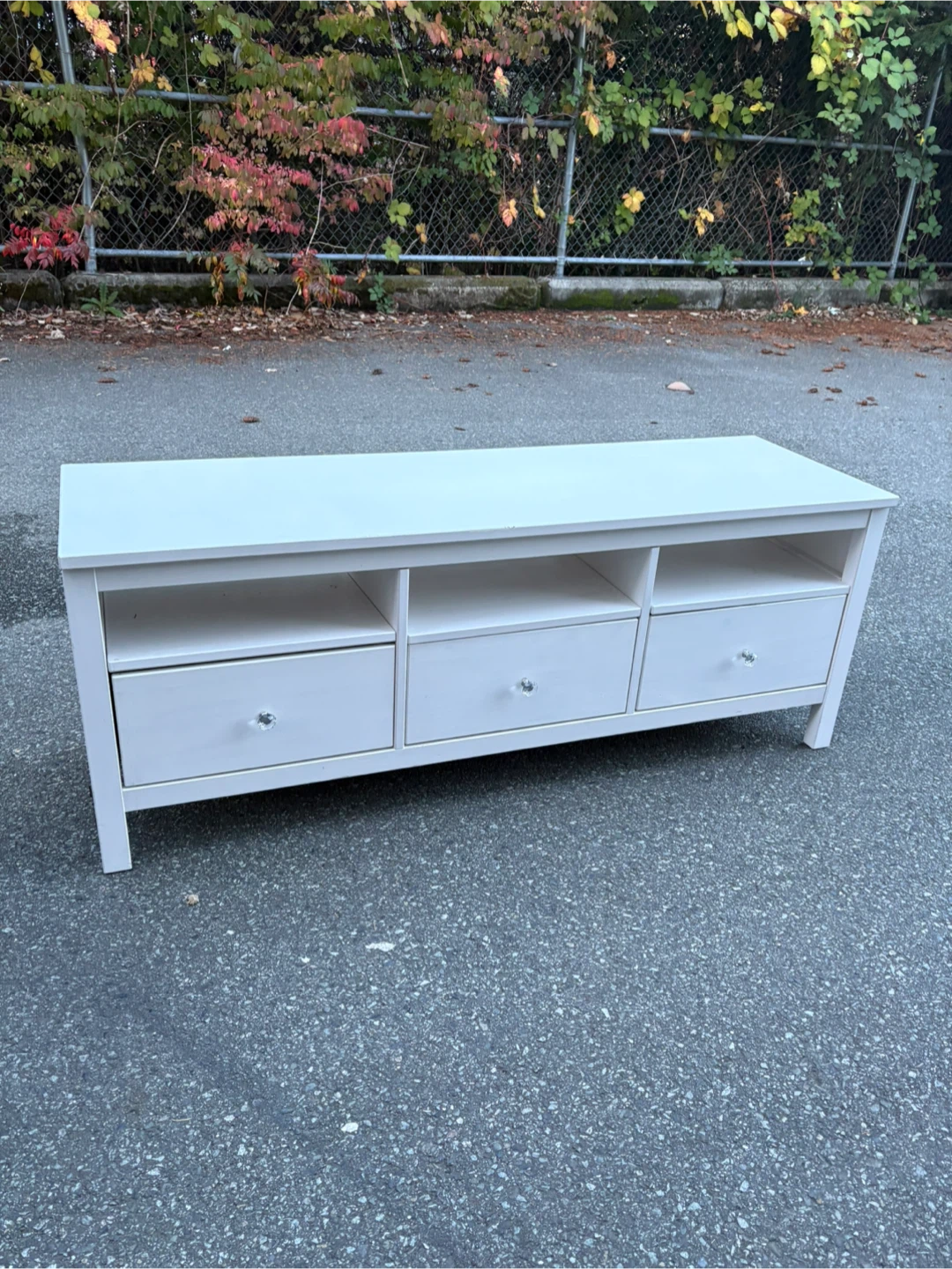 White TV Stand with Drawers - photo 5