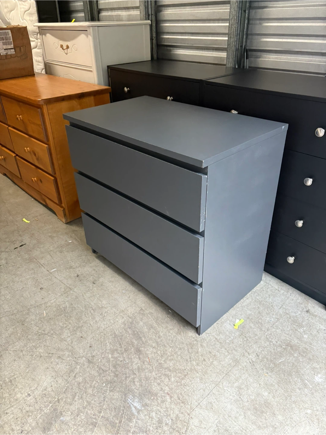 Grey 3-Drawer Dresser