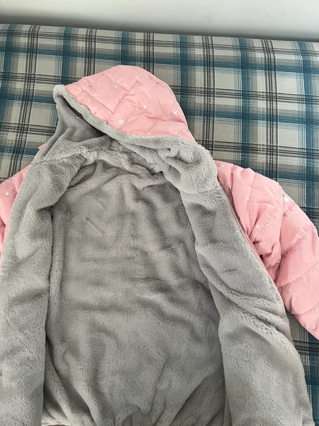 Pink Puffer Jacket with Stars image indicator(2)