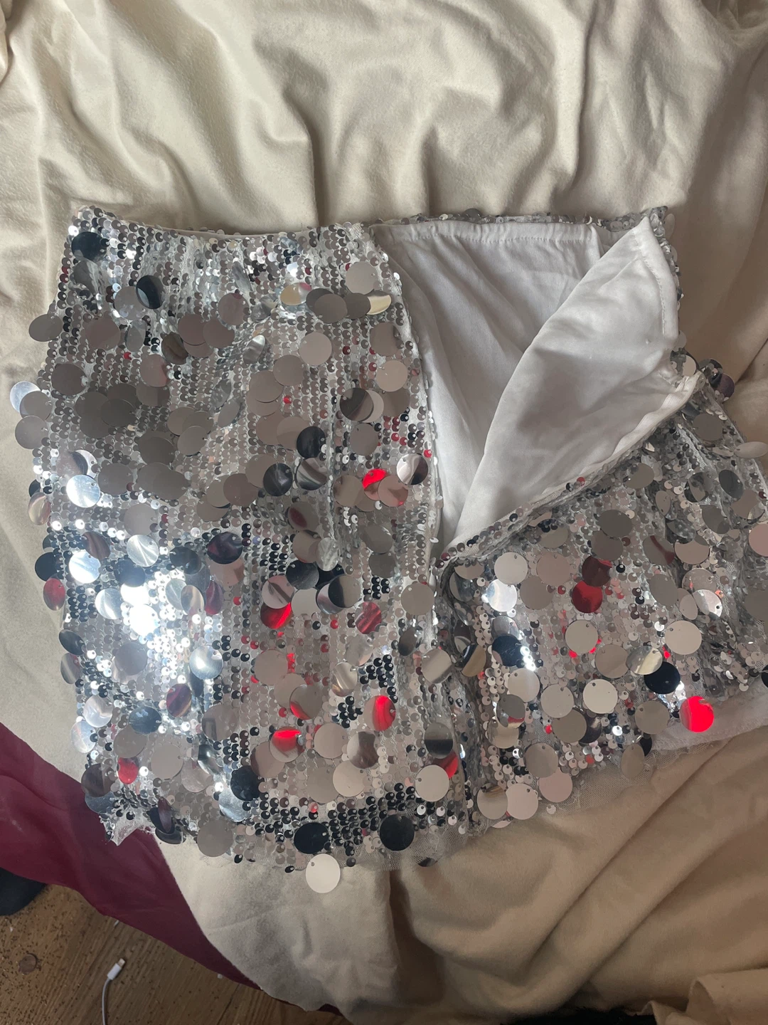 Silver Sequin Shorts - photo 2