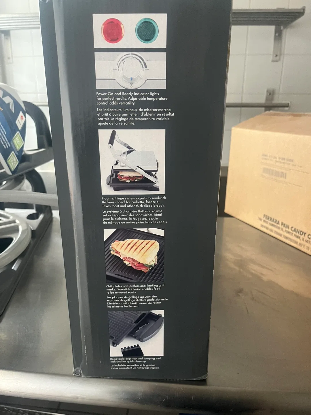 New Stainless Steel Panini Grill - 4 Slice image indicator(2)